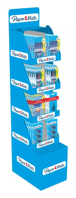 Balpen en Correctieroller Paper Mate display à 100 stuks assorti