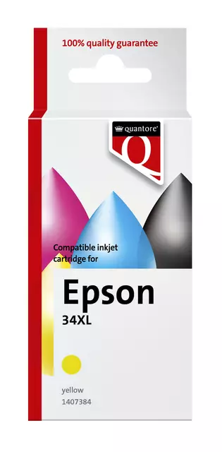 Een Inktcartridge Quantore alternatief tbv Epson 34XL geel koop je bij De Joma BV