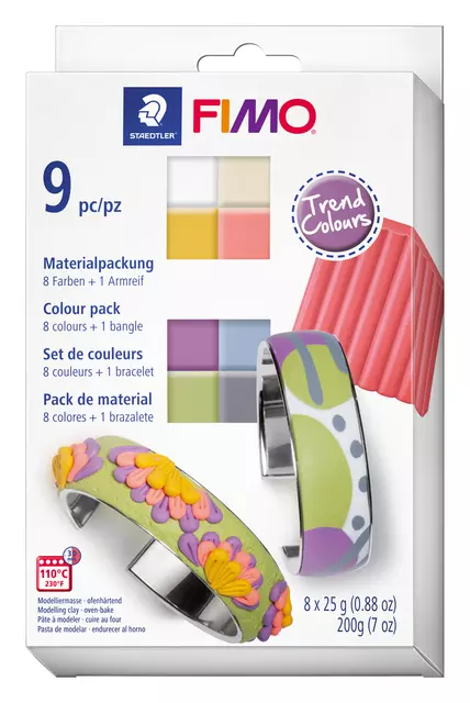 Klei Fimo soft colour pak à 12 trend kleuren