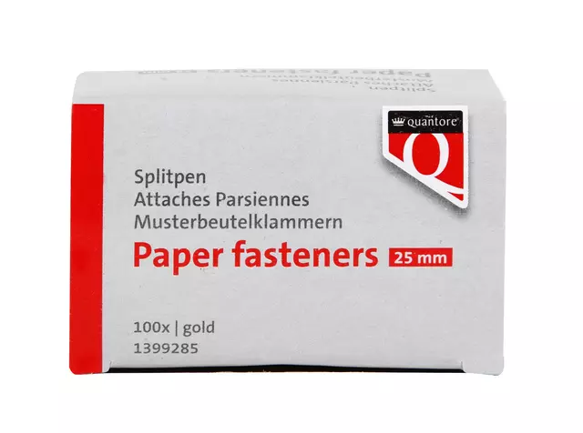 Een Attache parisienne Quantore 25mm doré 100 pièces koop je bij QuickOffice BV