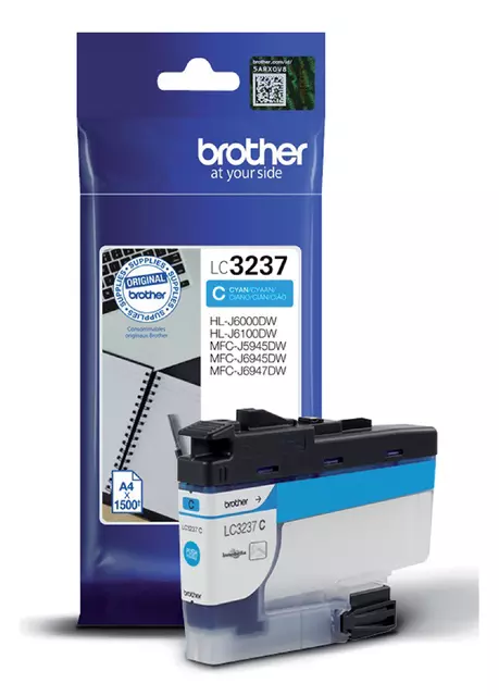 Een Inktcartridge Brother LC-3237C blauw koop je bij Sysdicom BV