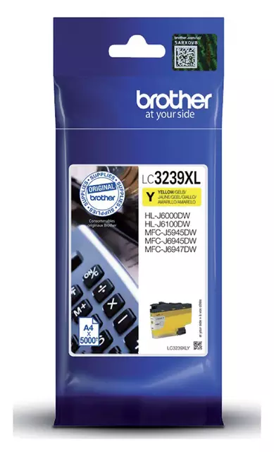 Een Inktcartridge Brother LC-3239XLY geel koop je bij De Joma BV