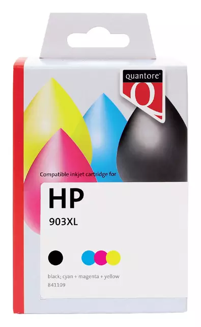 Een Inktcartridge Quantore Hp 3h251cn 903XL hc zw+3kl koop je bij All Office Kuipers BV