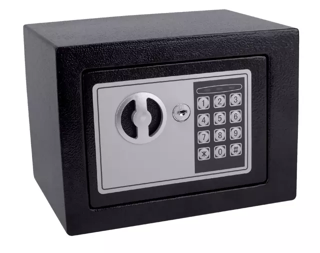 Een Kluis Pavo mini elektronisch 230x170x170mm zwart koop je bij De Joma BV