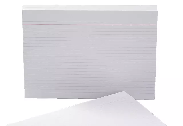 Een Systeemkaart Aurora 130x80mm lijn met rode koplijn 210gr wit koop je bij De Joma BV