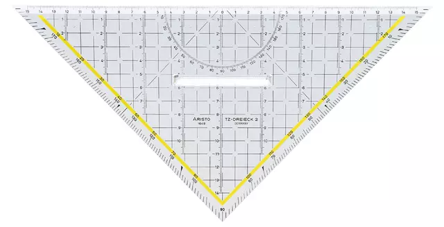 Een Geodriehoek Aristo 1648/2 325mm met greep transparant koop je bij Deska Alles voor Kantoor