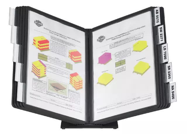 Een Bureaustandaard Durable Vario met 10-tassen A4 zwart koop je bij QuickOffice BV