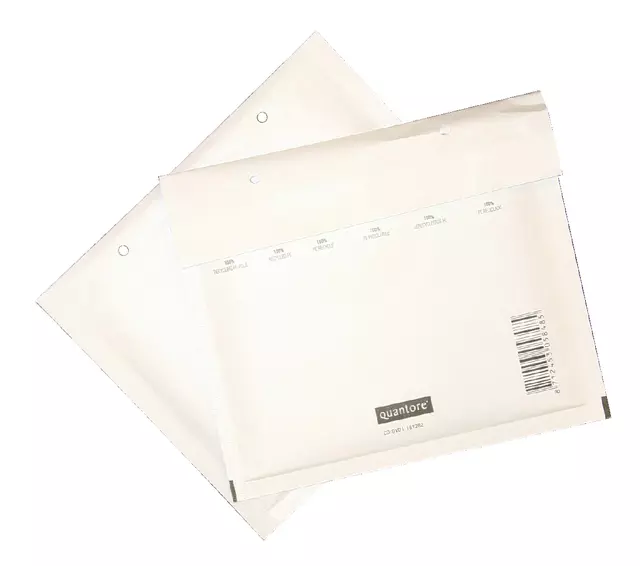 Een Cd envelop Quantore luchtkussen 175x200mm wit 100stuks koop je bij QuickOffice BV