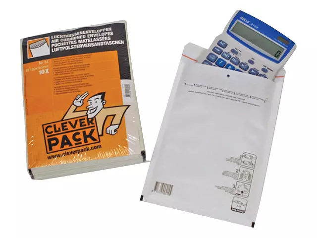 Een Envelop CleverPack luchtkussen nr12 140x225mm wit pak à 10 stuks koop je bij De Joma BV