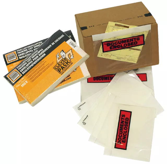 Een Paklijstenvelop CleverPack zelfklevend bedrukt 230x155mm pak à 100 stuks koop je bij iPlusoffice