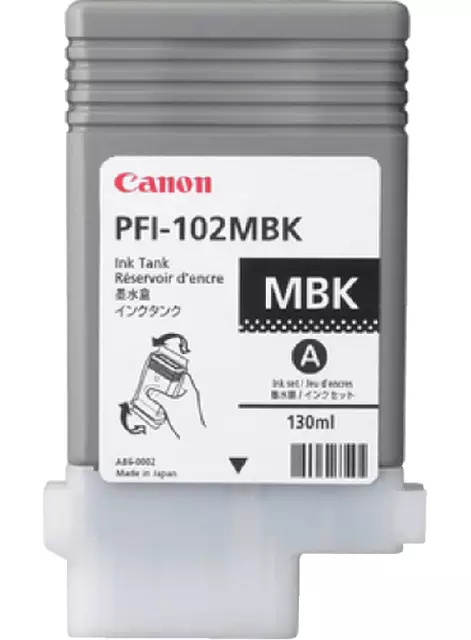 Een Inktcartridge Canon PFI-102 mat zwart koop je bij De Joma BV