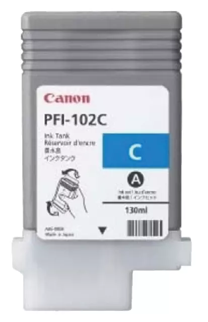 Een Inktcartridge Canon PFI-102 blauw koop je bij De Joma BV