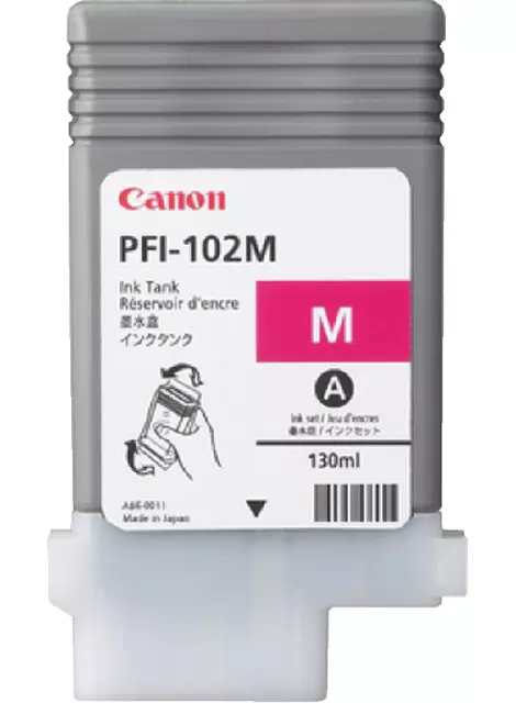 Een Inktcartridge Canon PFI-102 rood koop je bij De Joma BV