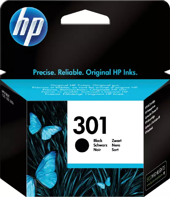 Een Inktcartridge HP CH561EE 301 zwart koop je bij De Joma BV