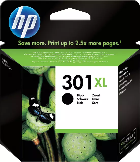 Een Inktcartridge HP CH563EE 301XL zwart koop je bij De Joma BV