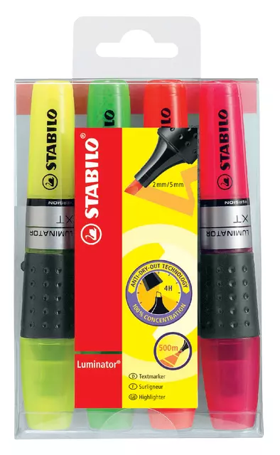 Een Markeerstift STABILO Luminator XT 71/4 4st assorti koop je bij All Office Kuipers BV