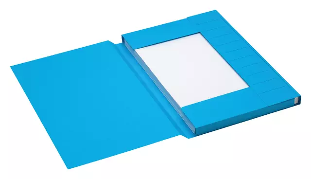 Een Dossiermap Secolor folio 3 kleppen 225gr blauw koop je bij De Joma BV