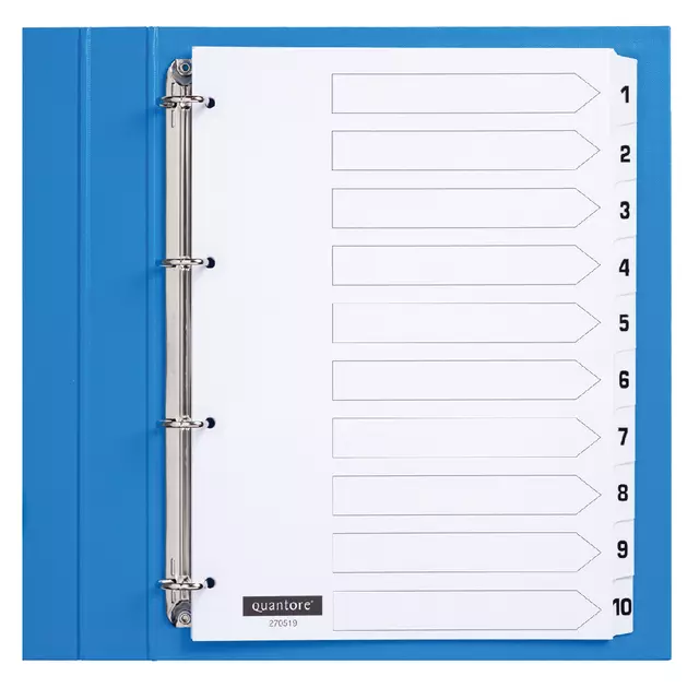 Een Intercalaires Quantore 4 perf numéro 1-10 blanc carton koop je bij QuickOffice BV