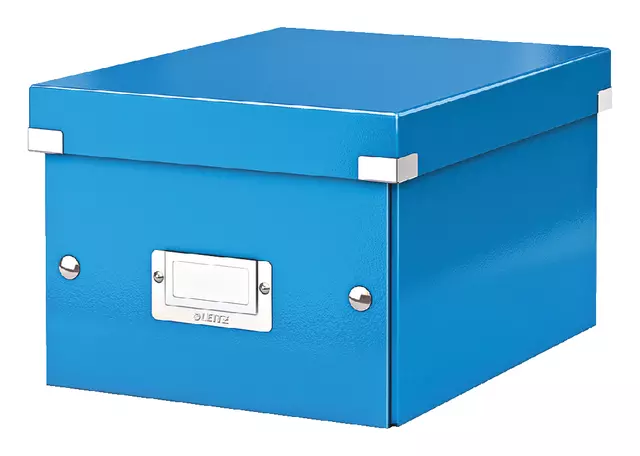 Een Opbergbox Leitz WOW Click & Store 200x148x250mm blauw koop je bij Sysdicom BV