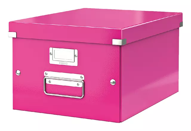 Een Opbergbox Leitz WOW Click & Store 281x200x370mm roze koop je bij QuickOffice BV