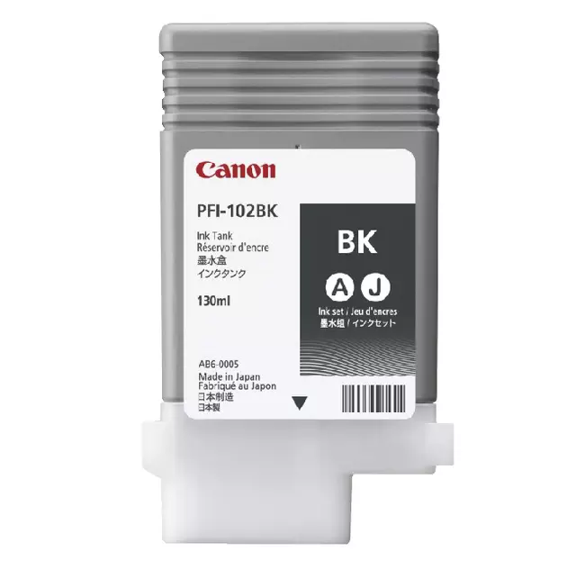 Een Inktcartridge Canon PFI-102 zwart koop je bij De Joma BV