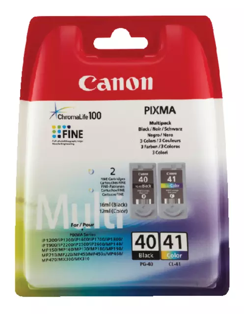 Een Inktcartridge Canon PG-40 + CL-41 zwart + kleur koop je bij De Joma BV