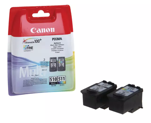 Een Inktcartridge Canon PG-510 + CL-511 zwart + kleur koop je bij All Office Kuipers BV