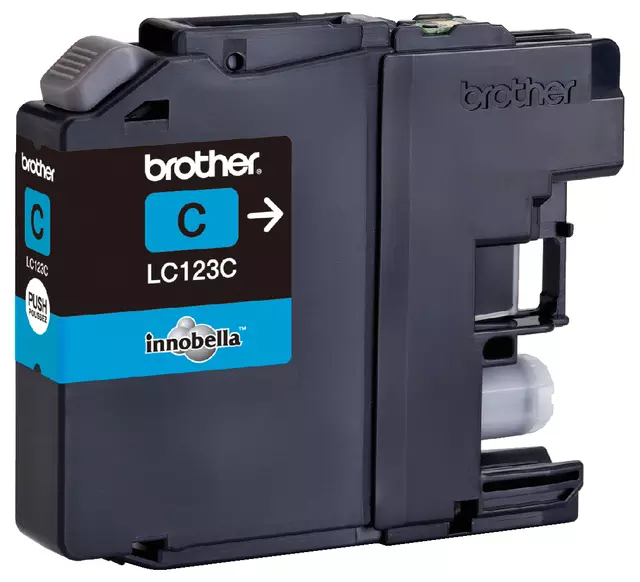 Een Inktcartridge Brother LC-123C blauw koop je bij All Office Kuipers BV