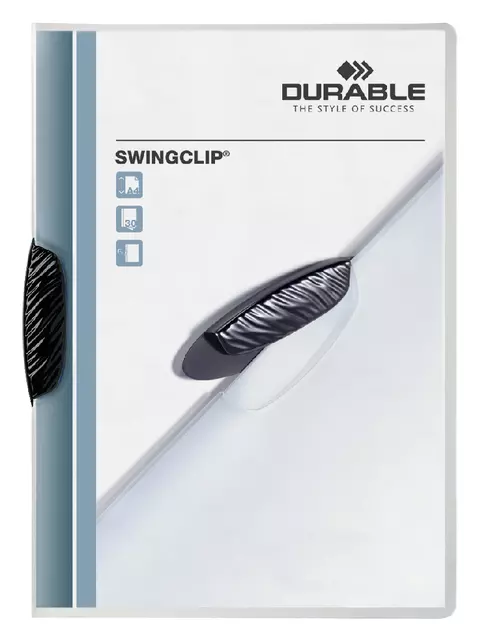 Een Klemmap Durable Swingclip 30 vellen zwart koop je bij QuickOffice BV