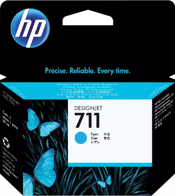 Een Inktcartridge HP CZ130A 711 blauw koop je bij All Office Kuipers BV