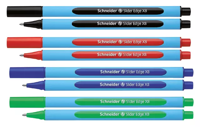 Een Balpen Schneider Slider Edge extra breed blauw koop je bij De Joma BV