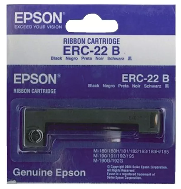 Een Lint Epson S015204 voor ERC22 nylon zwart koop je bij All Office Kuipers BV
