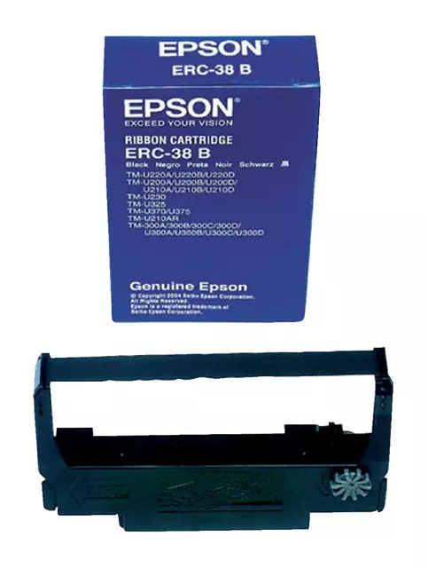 Een Lint Epson S015244 voor ERC38 nylon zwart koop je bij All Office Kuipers BV