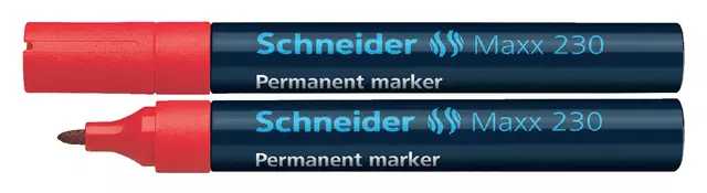 Een Viltstift Schneider Maxx 230 rond 1-3mm rood koop je bij All Office Kuipers BV