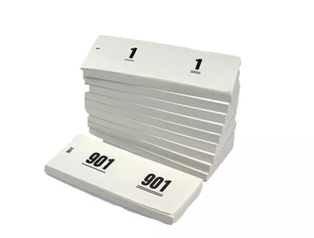 Een Nummerblok 42x105mm nummering 1-1000 wit 10 stuks koop je bij QuickOffice BV