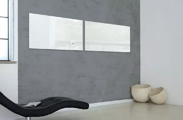 Een Glasbord Sigel magnetisch 910x460x15mm wit koop je bij Friese Schrijfkamer