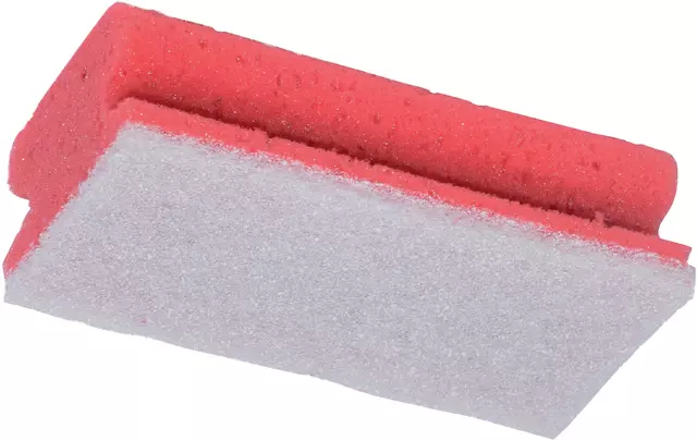 Een Schuurspons Cleaninq met greep 140x70x42mm rood/wit 5 stuks koop je bij De Joma BV