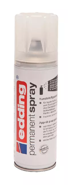 Een Verfspuitbus edding 5200 hechtprimer spray kunststof blank koop je bij De Joma BV
