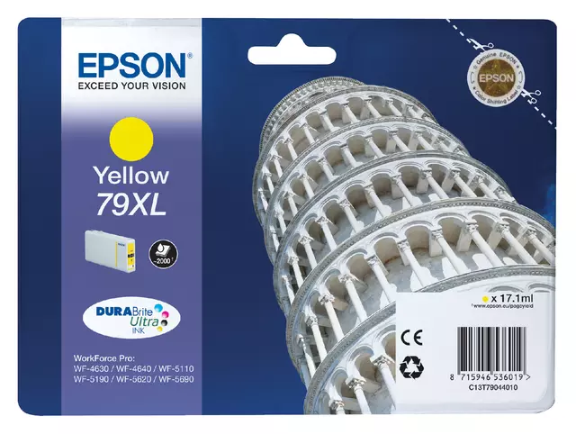 Een Inktcartridge Epson 79XL T7904 geel koop je bij All Office Kuipers BV