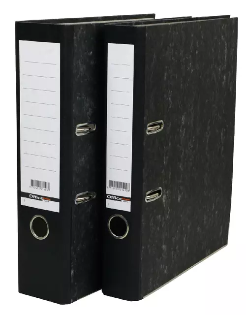 Een Ordner Qbasic A4 50mm karton zwart gewolkt koop je bij Schellen Boek- en Kantoorboekhandel