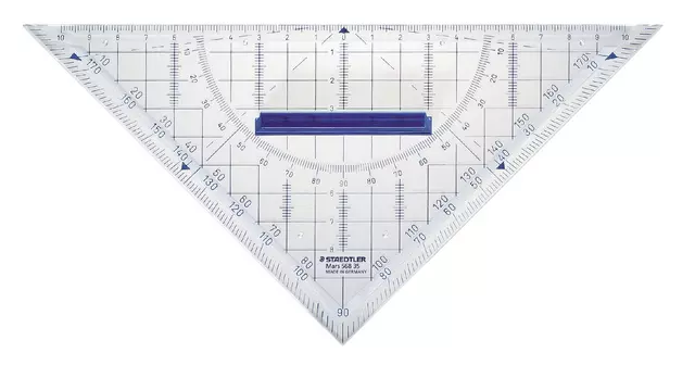 Een Geodriehoek Staedtler 568 220mm transparant koop je bij van Kerkvoorde & Hollander B.V.