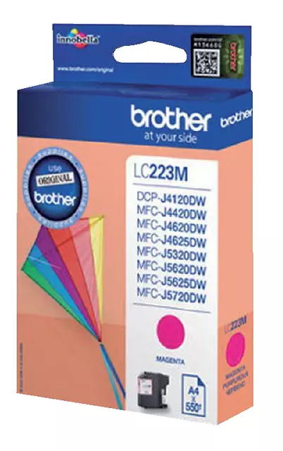 Een Inktcartridge Brother LC-223M rood koop je bij Clippz! Office Supplies