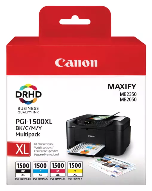 Een Inktcartridge Canon PGI-1500XL zwart + kleur koop je bij QuickOffice BV