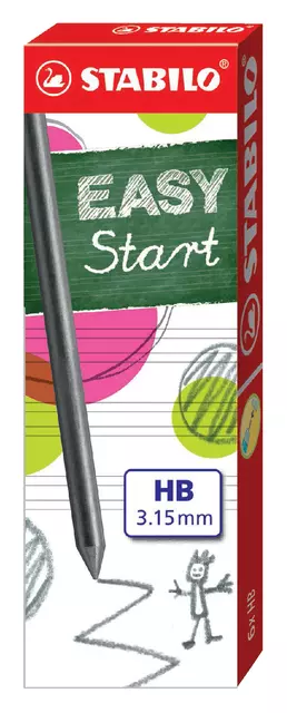 Een Potloodstift STABILO Easyergo 7890/6 HB 3.15mm doos à 6 stuks koop je bij QuickOffice BV