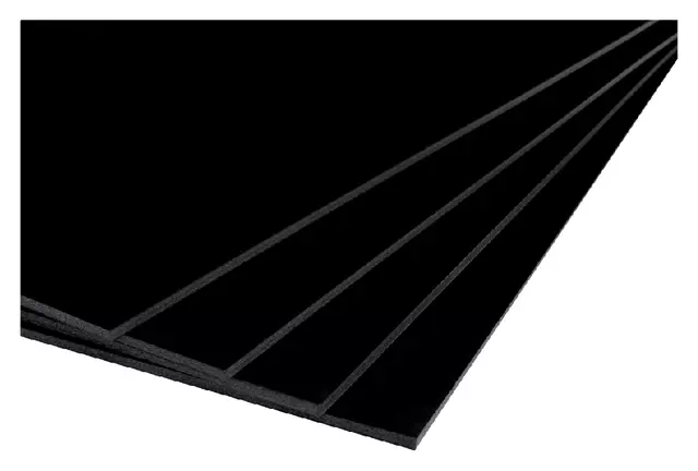 Een Foamboard 70x100cm 2-zijdig 5mm zwart koop je bij De Joma BV