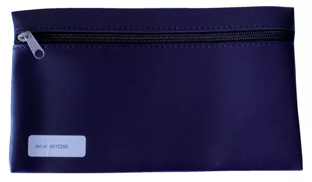 Een Trousse scolaire à zip 15x26cm simili bleu foncé koop je bij QuickOffice BV