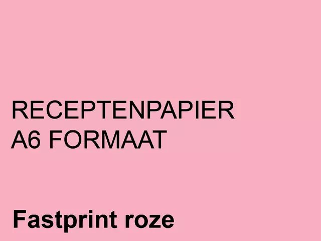 Een Receptpapier Fastprint A6 80gr roze 2000vel koop je bij QuickOffice BV