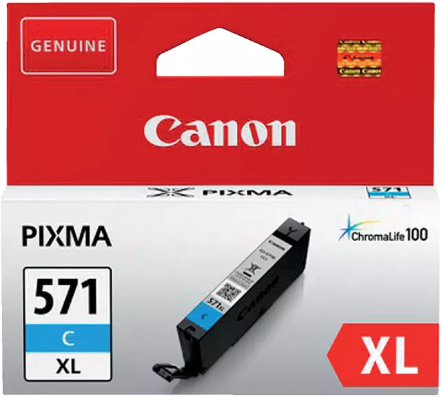 Een Inktcartridge Canon CLI-571XL blauw koop je bij De Joma BV