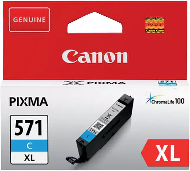 Een Inktcartridge Canon CLI-571XL blauw koop je bij Topkantoor Repro Creatief