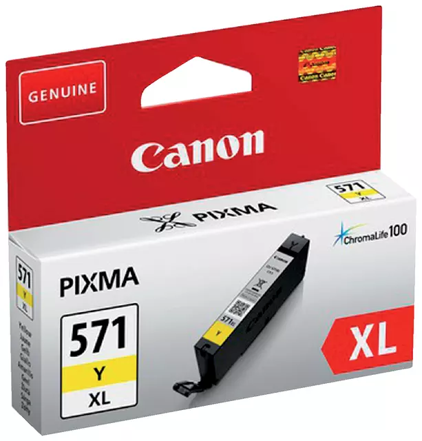 Een Inktcartridge Canon CLI-571XL geel koop je bij De Joma BV